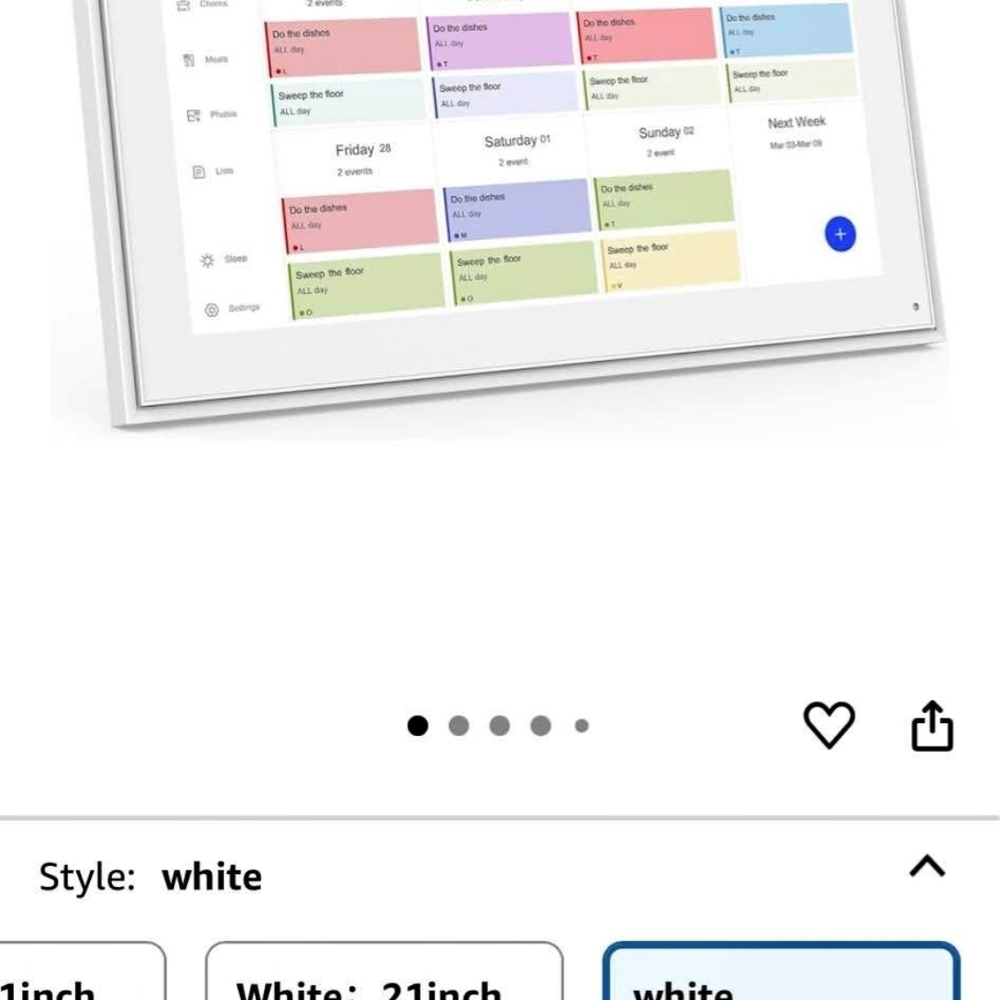 White Digital Planner Board